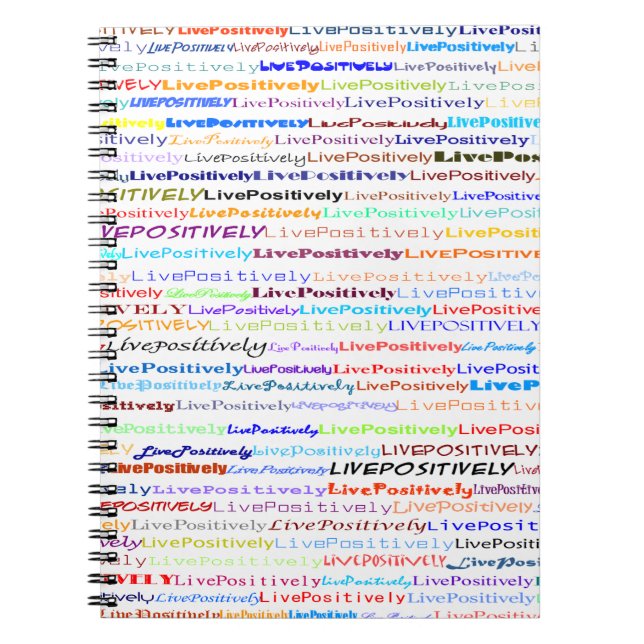 Cuaderno Blanco de texto positivo activo (Frente)