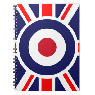 Cuaderno Blanco de Union Jack Mods Inglaterra