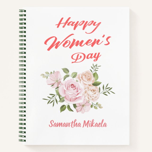 Cuaderno blanco del día de las mujeres felices (Anverso)