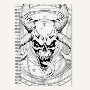 Cuaderno blanco divino de cráneo arcano de la muer