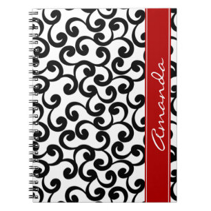 Cuaderno Blanco e impresión con monograma de los elementos