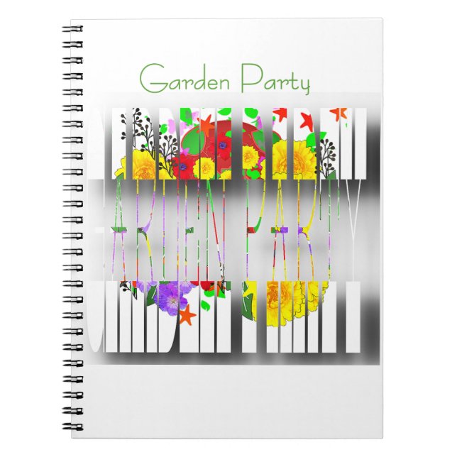 Cuaderno Blanco Fiesta de Jardín (Frente)
