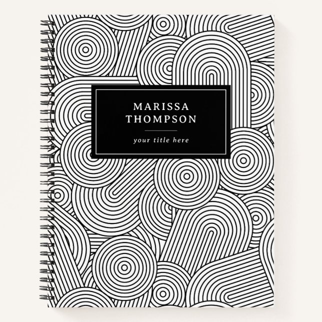 Cuaderno Blanco geométrico moderno de mediados de siglo (Anverso)