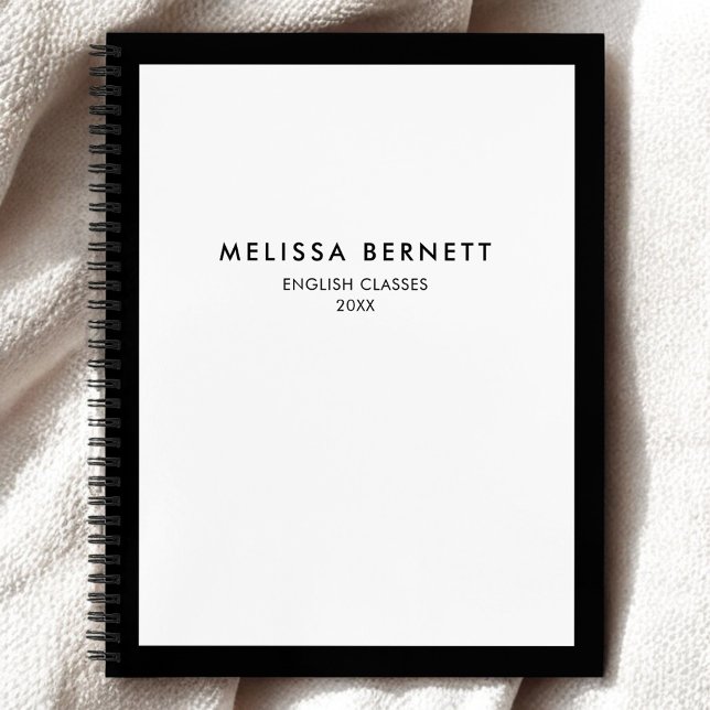 Cuaderno blanco Minimalista elegante (Subido por el creador)