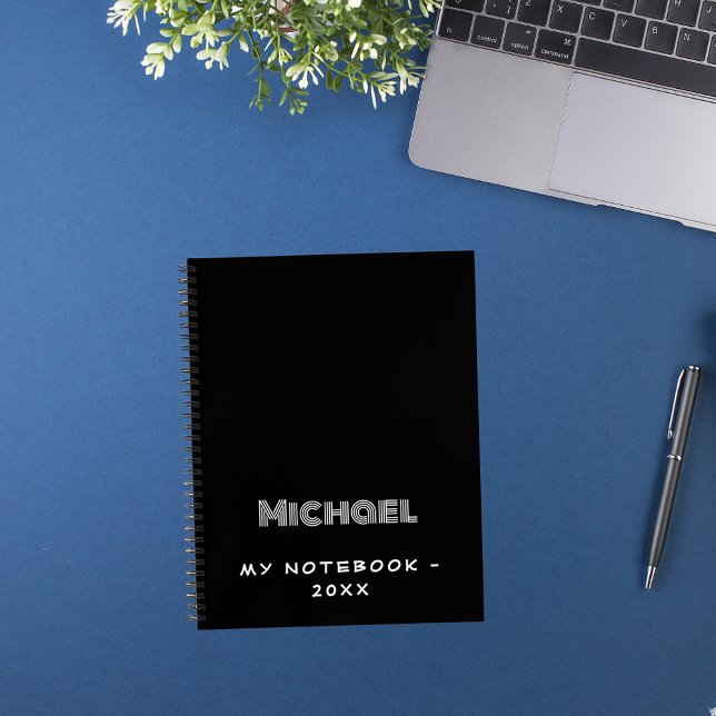 Cuaderno Blanco negro moderno (Subido por el creador)