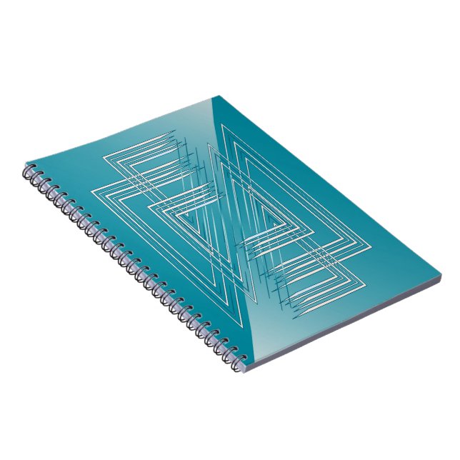 Cuaderno Blanco opaco turquesa (Lado Derecho)