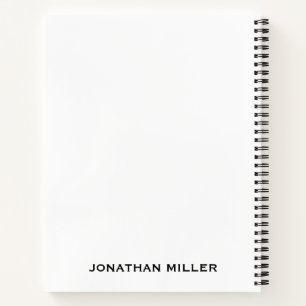 Cuaderno Blanco personalizado de mano izquierda con fuente