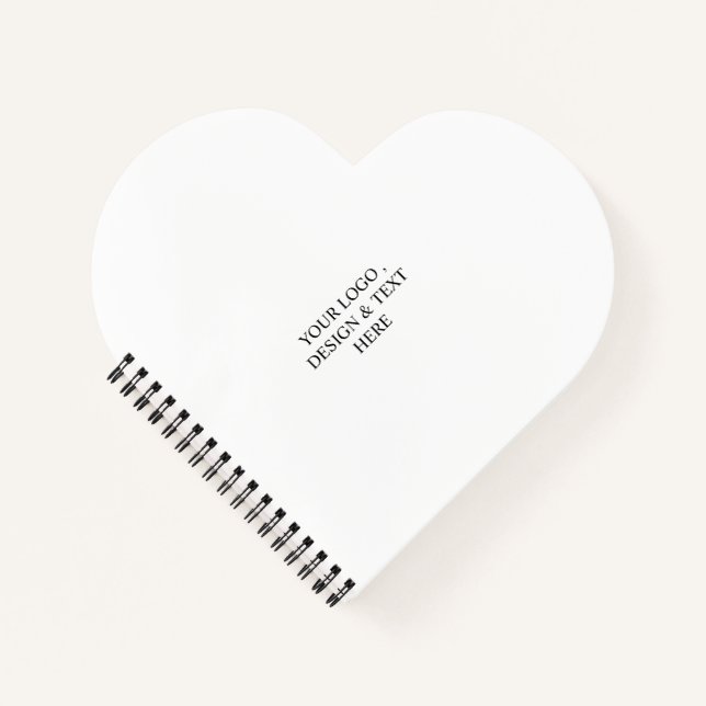 Cuaderno Blanco Personalizado – Su logotipo y texto aquí (Anverso)