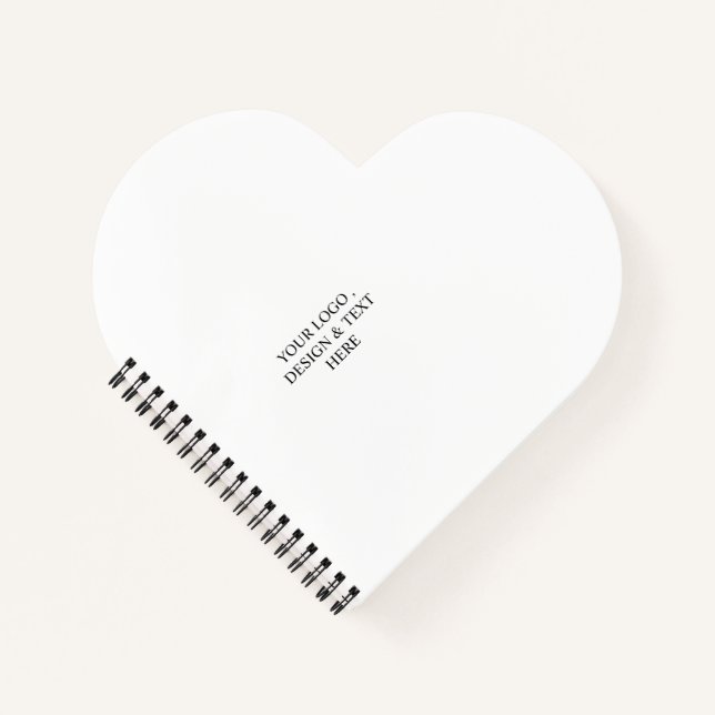 Cuaderno Blanco Personalizado – Su logotipo y texto aquí (Anverso)