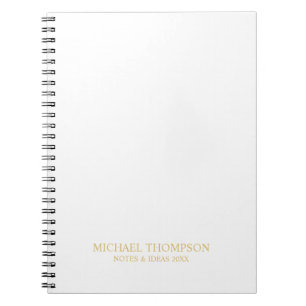 Cuaderno Blanco profesional y oro