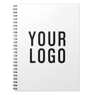Cuaderno Blanco promocional del logotipo comercial simple