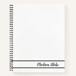 Cuaderno blanco sencillo minimalista