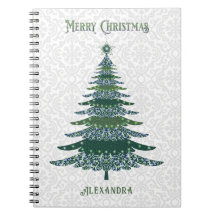 Blanco verde verde de árbol de Navidad moderno per