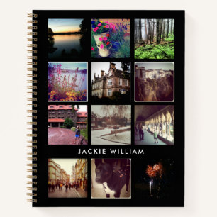 Cuaderno Blanco y negro 12 Photo Notebook con texto