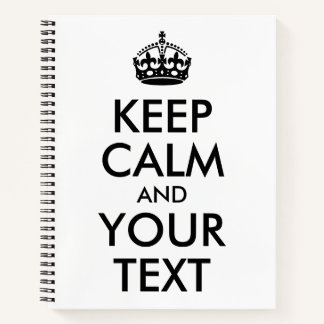 Cuaderno Blanco y negro mantienen la calma y tu texto