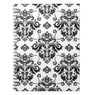 Cuaderno Blanco y negro oriental: Textura clásica