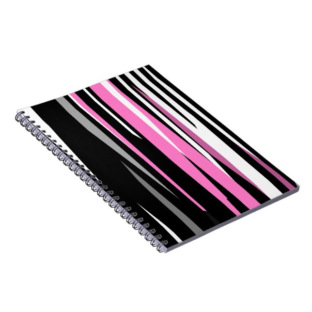 Cuaderno Blanco y negro rosa (Lado Derecho)
