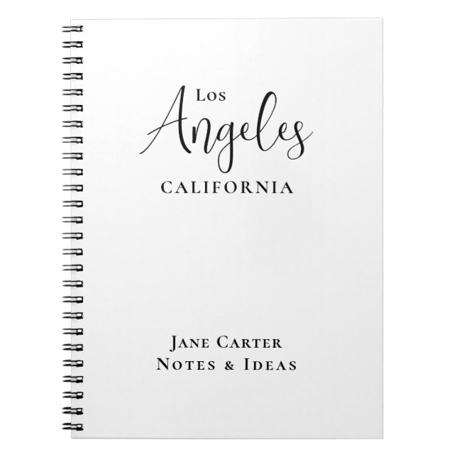 Cuaderno Blanqueo de guiones negros de Los Ángeles (Frente)