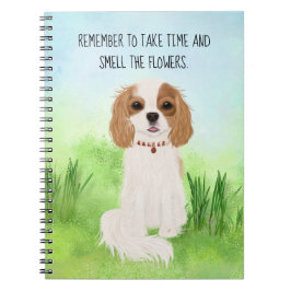 Cuaderno Blenheim Cavalier King Charles Spaniel Flowers
