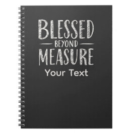 Cuaderno Blessed Beyond Measure Chalk Style Personalizado