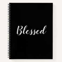 Cuaderno Blessed texto del guión de personalizado blanco ne