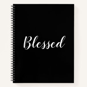 Cuaderno Blessed texto del guión de personalizado blanco ne