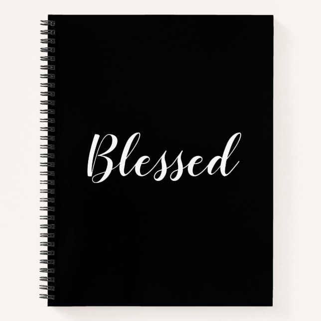 Cuaderno Blessed texto del guión de personalizado blanco ne (Anverso)