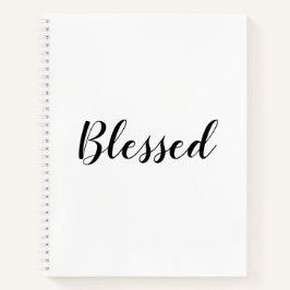 Cuaderno Blessed texto del guión de personalizado blanco ne