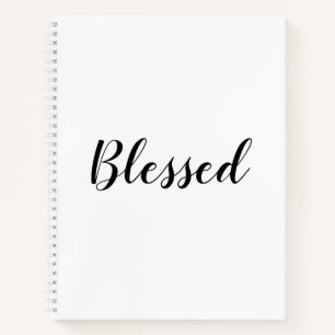 Cuaderno Blessed texto del guión de personalizado blanco ne