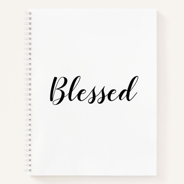 Cuaderno Blessed texto del guión de personalizado blanco ne (Anverso)