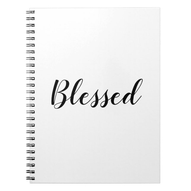 Cuaderno Blessed texto del guión de personalizado blanco ne (Frente)