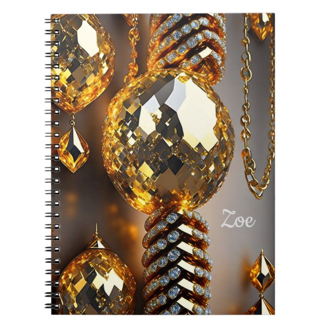 Cuaderno ¡Blink! Hermosas joyas de caos en oro (Frente)
