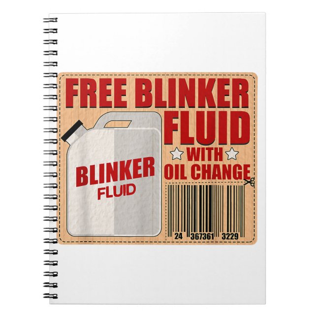 Cuaderno Blinker Fluid Idiot Gag camisa regalo para Mechani (Frente)