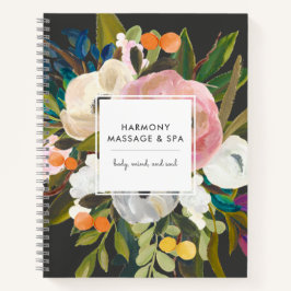 Cuaderno Bliss | Floral moderna | Negro