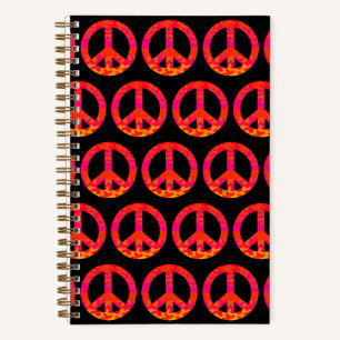 Cuaderno Blobs rosados Símbolo de la Paz