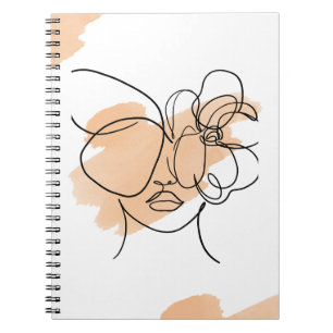 Cuaderno Bloc de fotos en espiral de arte abstracto de Beig