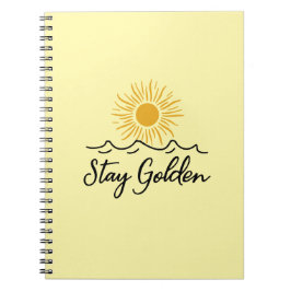Cuaderno Bloc de fotos Stay Golden Spiral