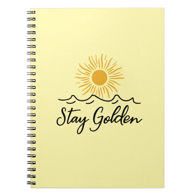 Cuaderno Bloc de fotos Stay Golden Spiral (Frente)