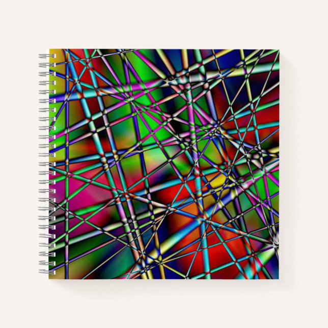 Cuaderno Bloc de notas abstracto colorido (Anverso)