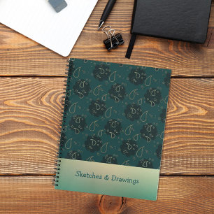 Cuaderno Bloc de notas abstracto de gotas de lluvia