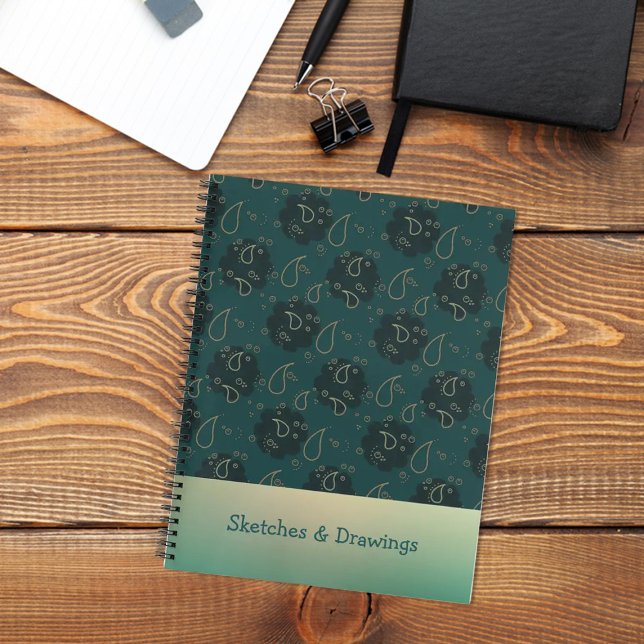 Cuaderno Bloc de notas abstracto de gotas de lluvia (Subido por el creador)