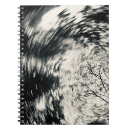 Cuaderno Bloc de notas abstracto en blanco y negro