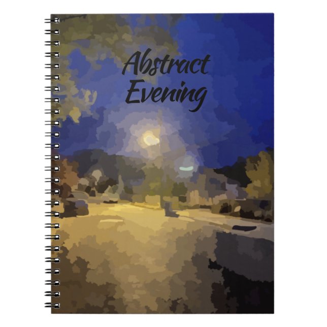 Cuaderno Bloc de notas abstracto por la noche (Frente)