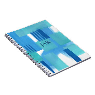 Cuaderno bloc de notas abstracto verde azul