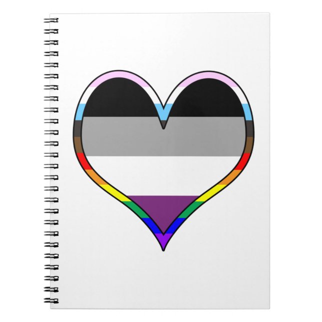Cuaderno Bloc de notas Ace Pride Heart (Frente)