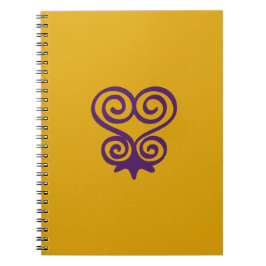 Cuaderno Bloc de notas adinkra (Sankofa) en espiral