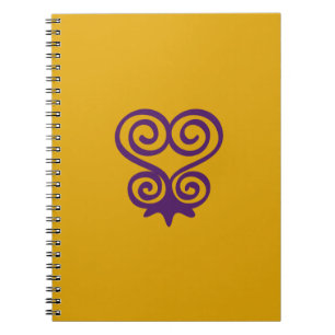 Cuaderno Bloc de notas adinkra (Sankofa) en espiral