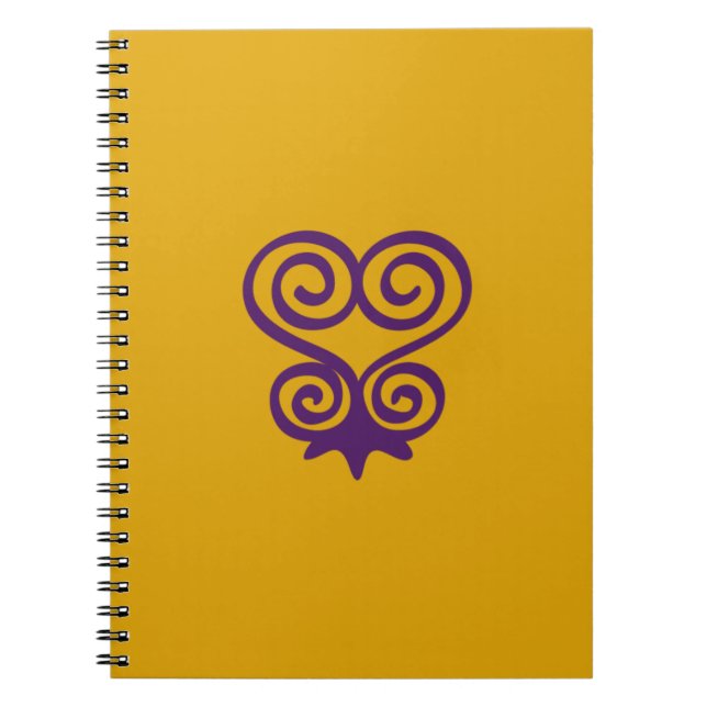 Cuaderno Bloc de notas adinkra (Sankofa) en espiral (Frente)