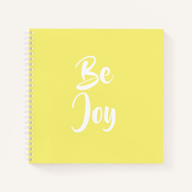 Cuaderno Bloc de notas amarillo claro de Be Joy (Anverso)