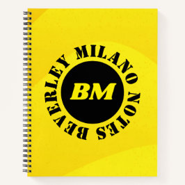 Cuaderno Bloc de notas amarillo con nombre personalizado